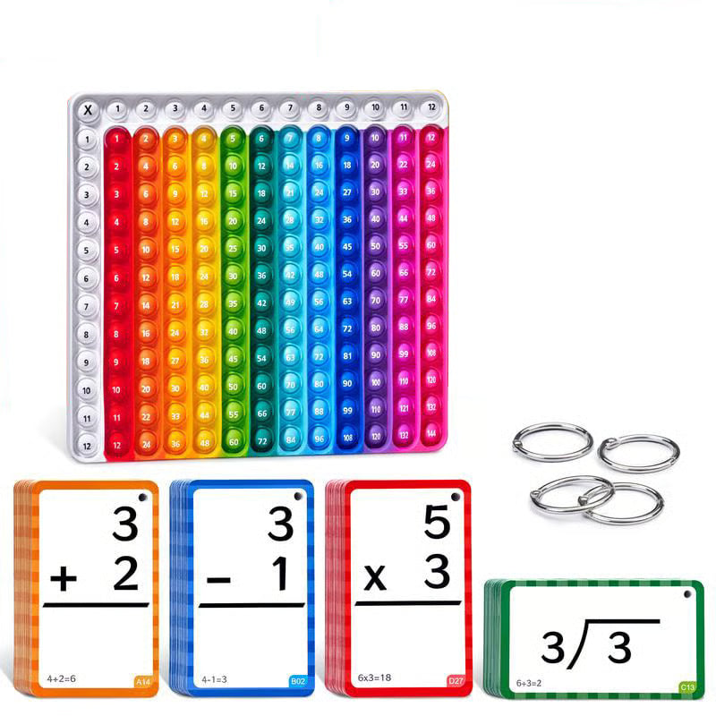 🧮Math Fidget Pop Mat & Flash Cards